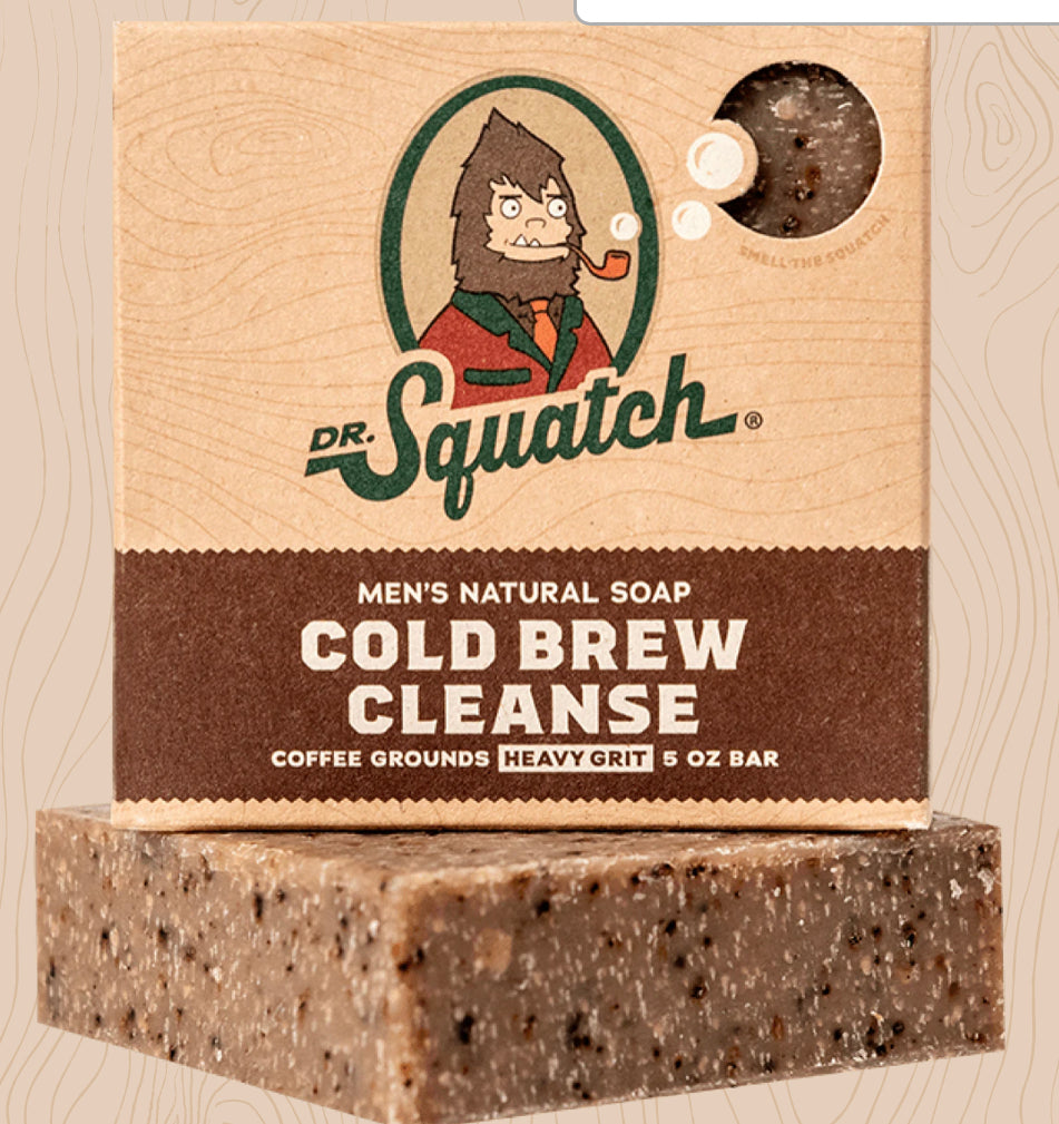 Dr. Squatch All Natural Bar Soap for Men with Heavy Grit, 5 Pack, Pine Tar  
