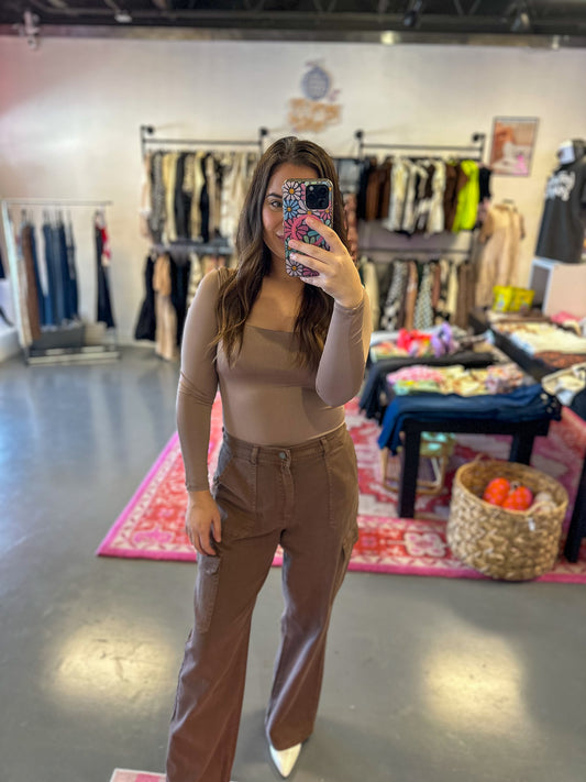 Crazy Good Bodysuit- Taupe