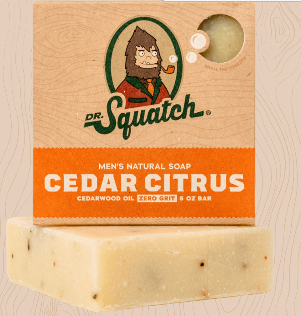 Dr. Squatch Mens Cedar Citrus Soap – Natural Exfoliating Soap Bar